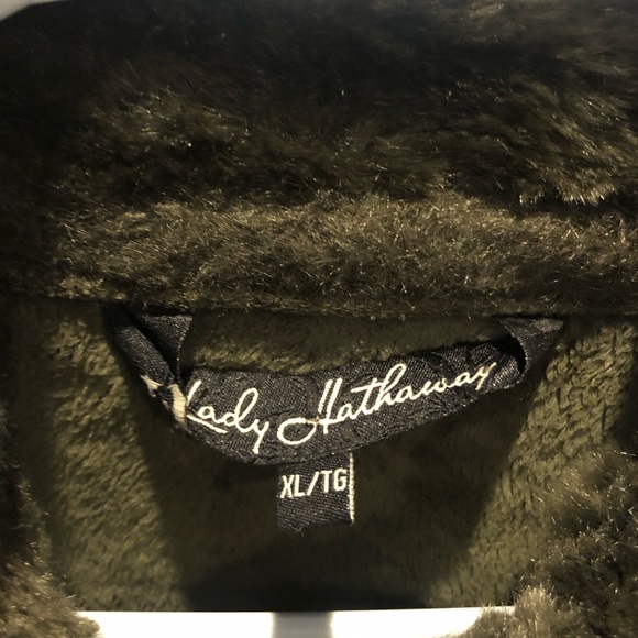 Lady Hathaway Green Faux Suede Jacket XL - Picture 9 of 14